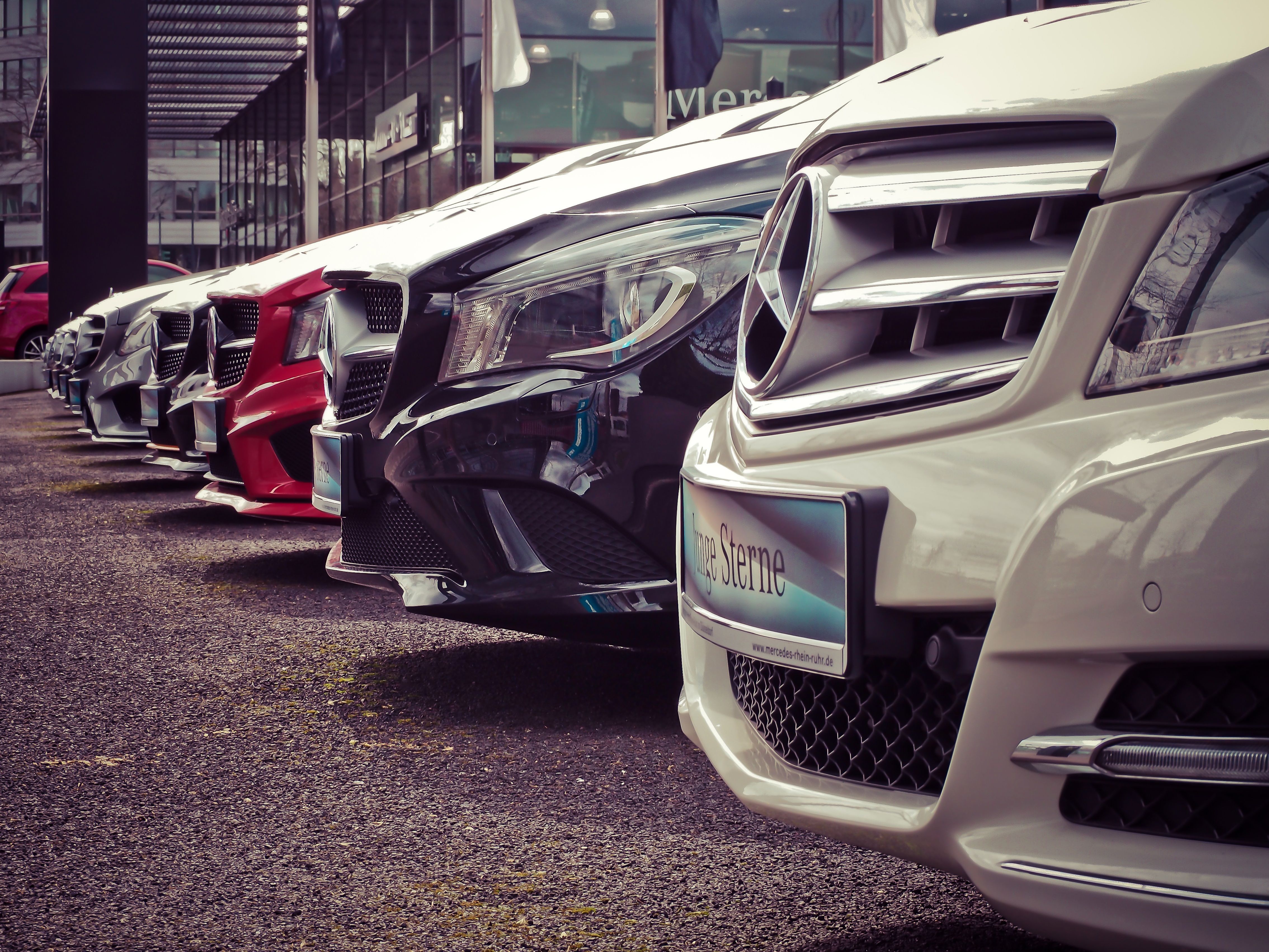 Vehicles and car parts staged for export
